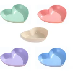 SET 10 PIATTI PIATTO FORMA DI CUORE RIUTILIZZABILI MULTIFUNZIONE PLASTICA CUCINA