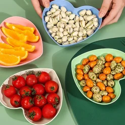 SET 10 PIATTI PIATTO FORMA DI CUORE RIUTILIZZABILI MULTIFUNZIONE PLASTICA CUCINA