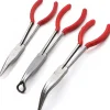 SET 3 PINZE LUNGHE 11" BECCHI BECCO LUNGHI TONDI PER MECCANICI VALVOLE MOLLE