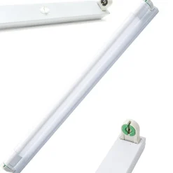 SET 10 PLAFONIERA PLAFONIERE INSTALLAZIONE A SOFFITTO PARETE PER TUBI NEON A LED