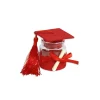 SET 12 PORTACONFETTI BOMBONIERA LAUREA AMPOLLA CON TAPPO FORMA DI TOCCO ROSSO