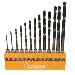 SET 13 PUNTE ESAGONALE TRAPANO AVVITATORE INSERTI TITANIO ATTACCO 1/4