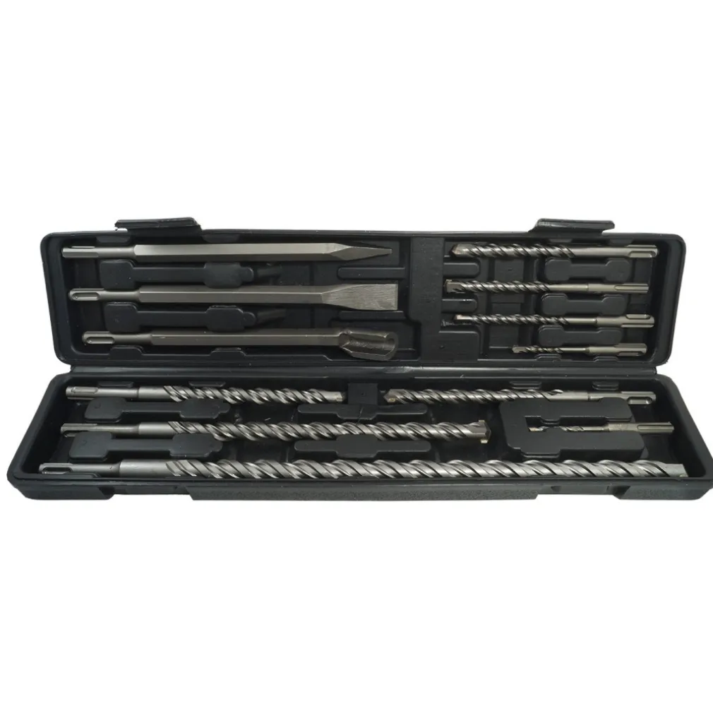 SET 12 PUNTE PER TRAPANO MARTELLO PNEUMATICO PUNTALI PUNTA SCALPELLI SDS PLUS