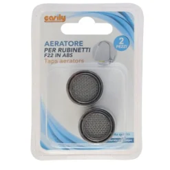 SET 2 PZ AERATORE PER RUBINETTI F22 IN ABS FILTRO FEMMINA ROMPIGETTO BAGNO CUCINA 52228