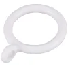 SET 8 PZ ANELLI GANCIO AD ANELLO PER TENDE IN PLASTICA DA 45 MM BIANCO TONDI BAGNO 87352