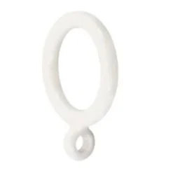 SET 8 PZ ANELLI GANCIO AD ANELLO PER TENDE IN PLASTICA DA 45 MM BIANCO TONDI BAGNO 87352