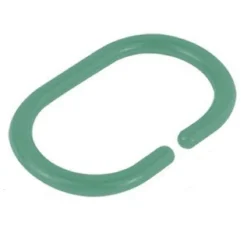 SET 12 PZ ANELLI GANCIO PER TENDA DA DOCCIA BOX BAGNO IN PLASTICA PP VERDE 87242