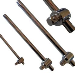 SET 3 PZ ASTA BARRA A T PER BUSSOLE TORX INNESTO 1/2" 3/8" 1/4" CROMO VANADIUM