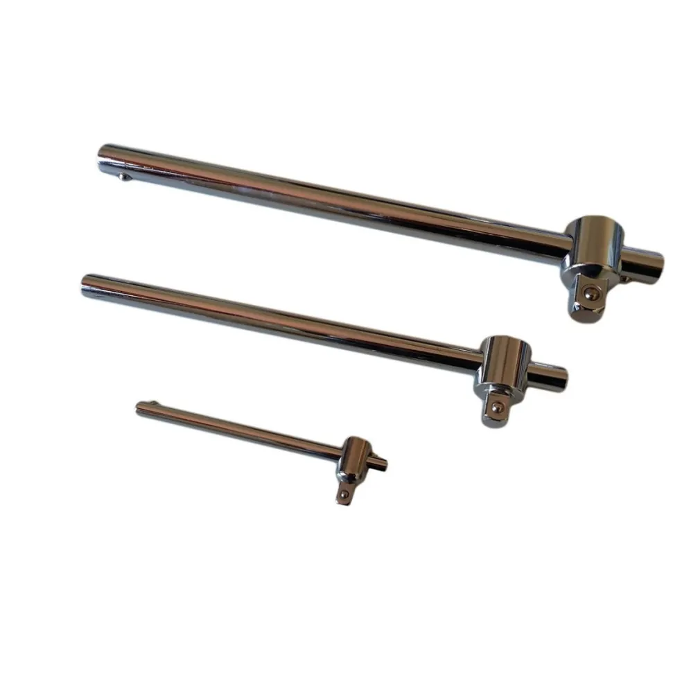 SET 3 PZ ASTA BARRA A T PER BUSSOLE TORX INNESTO 1/2" 3/8" 1/4" CROMO VANADIUM