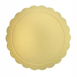 SET 2 PZ BASE PER TORTA ROTONDA PIATTO SOTTOTORTA DORATO 28CM CON BORDINO 31163