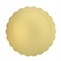 SET 2 PZ BASE PER TORTA ROTONDA PIATTO SOTTOTORTA DORATO 38 CM CON BORDINO 31168
