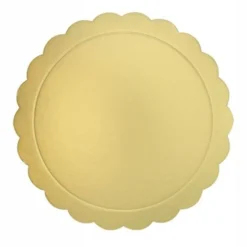 SET 2 PZ BASE PER TORTA ROTONDA PIATTO SOTTOTORTA DORATO 34 CM CON BORDINO 31166