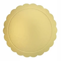 SET 2 PZ BASE PER TORTA ROTONDA PIATTO SOTTOTORTA DORATO 36 CM CON BORDINO 31167