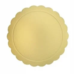 SET 2 PZ BASE PER TORTA ROTONDA PIATTO SOTTOTORTA DORATO 30 CM CON BORDINO 31164
