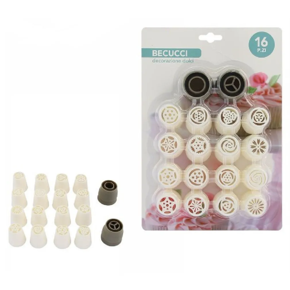 SET 16 PZ BECCUCCI SAC A POCHE PER DECORAZIONE DOLCI BISCOTTI PASTICCERIA 74137