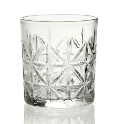 SET 6 PZ BICCHIERI DECORO OLD FASHION VETRO TRASPARENTE ACQUA VINO 312 ML 791222