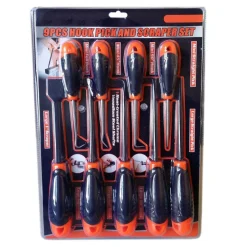 SET 9 PZ CACCIAVITE CACCIAVITI UNCINO RASCHIETTO SEPARA FILI RIMOZIONE ANELLI