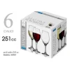 SET 6 PZ CALICI BICCHIERI BICCHIERE VINO MALDIVE 251CC VETRO TRASPARENTE 570278