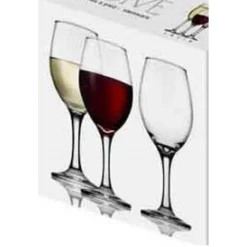 SET 6 PZ CALICI BICCHIERI BICCHIERE VINO MALDIVE 251CC VETRO TRASPARENTE 570278