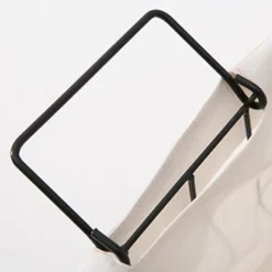 SET 2 PZ CESTINI IN METALLO CON RIVESTIMENTO TESSUTO PORTA OGGETTI MANICI 10628