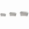 SET 3 PZ CESTINI PORTAOGGETTI ORGANIZER TESSUTO BAGNO RETTANGOLARI BIANCO 59080