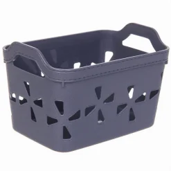 SET 2 PZ CESTO PORTAOGGETTI CESTINO PORTA TUTTO CON MANIGLIE 18,5X12X12 CM 10723