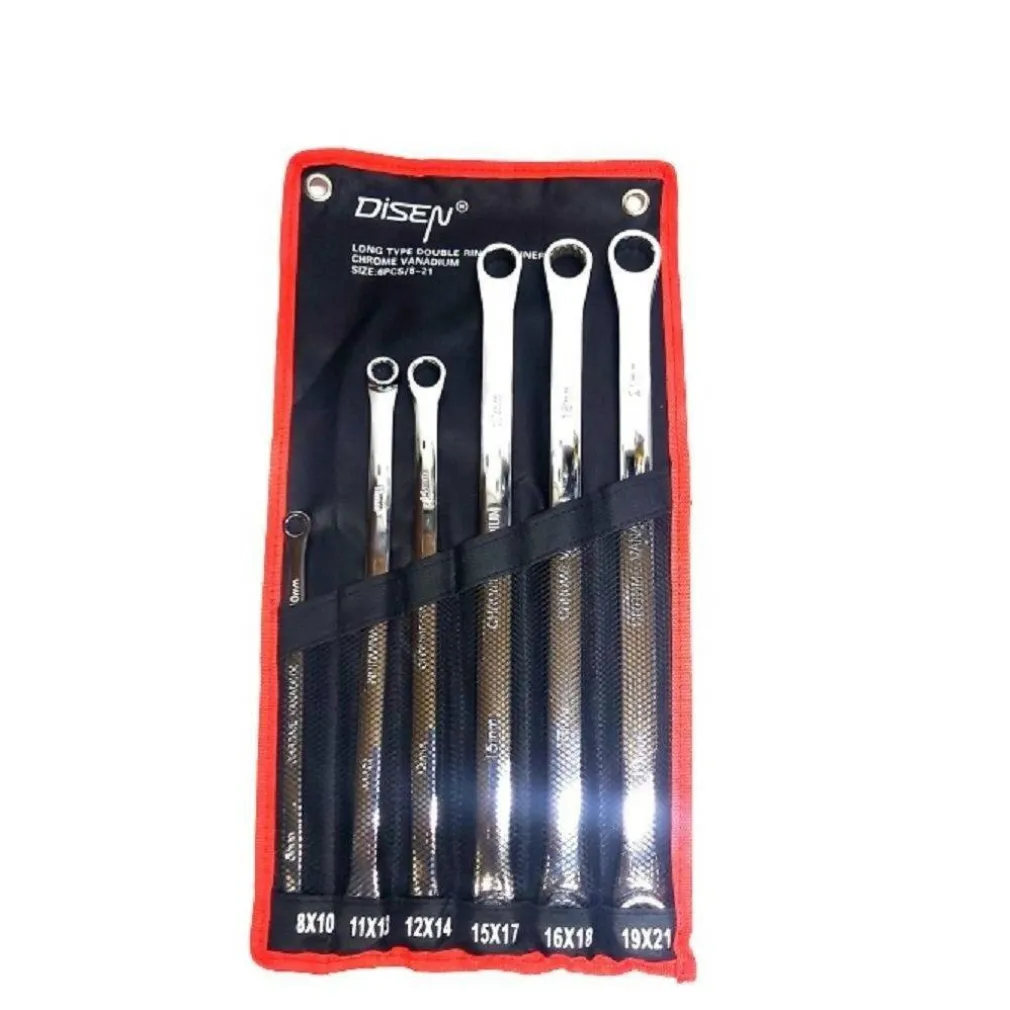 SET 6 PZ CHIAVI INGLESI EXTRA LUNGO DOUBLE CHIAVI POLIGONALI DA 8MM-21MM METRICO