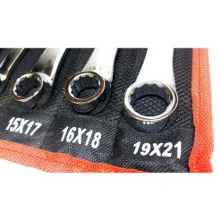 SET 6 PZ CHIAVI INGLESI EXTRA LUNGO DOUBLE CHIAVI POLIGONALI DA 8MM-21MM METRICO