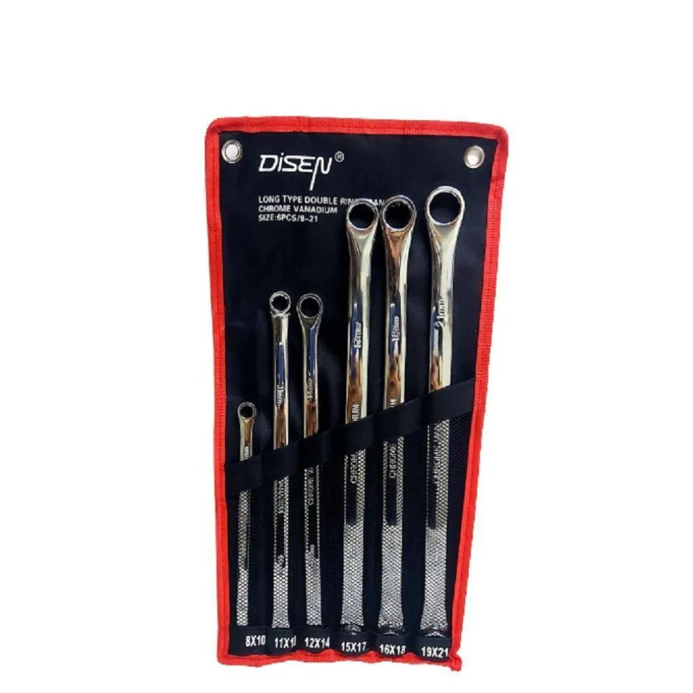 SET 6 PZ CHIAVI INGLESI EXTRA LUNGO DOUBLE CHIAVI POLIGONALI DA 8MM-21MM METRICO