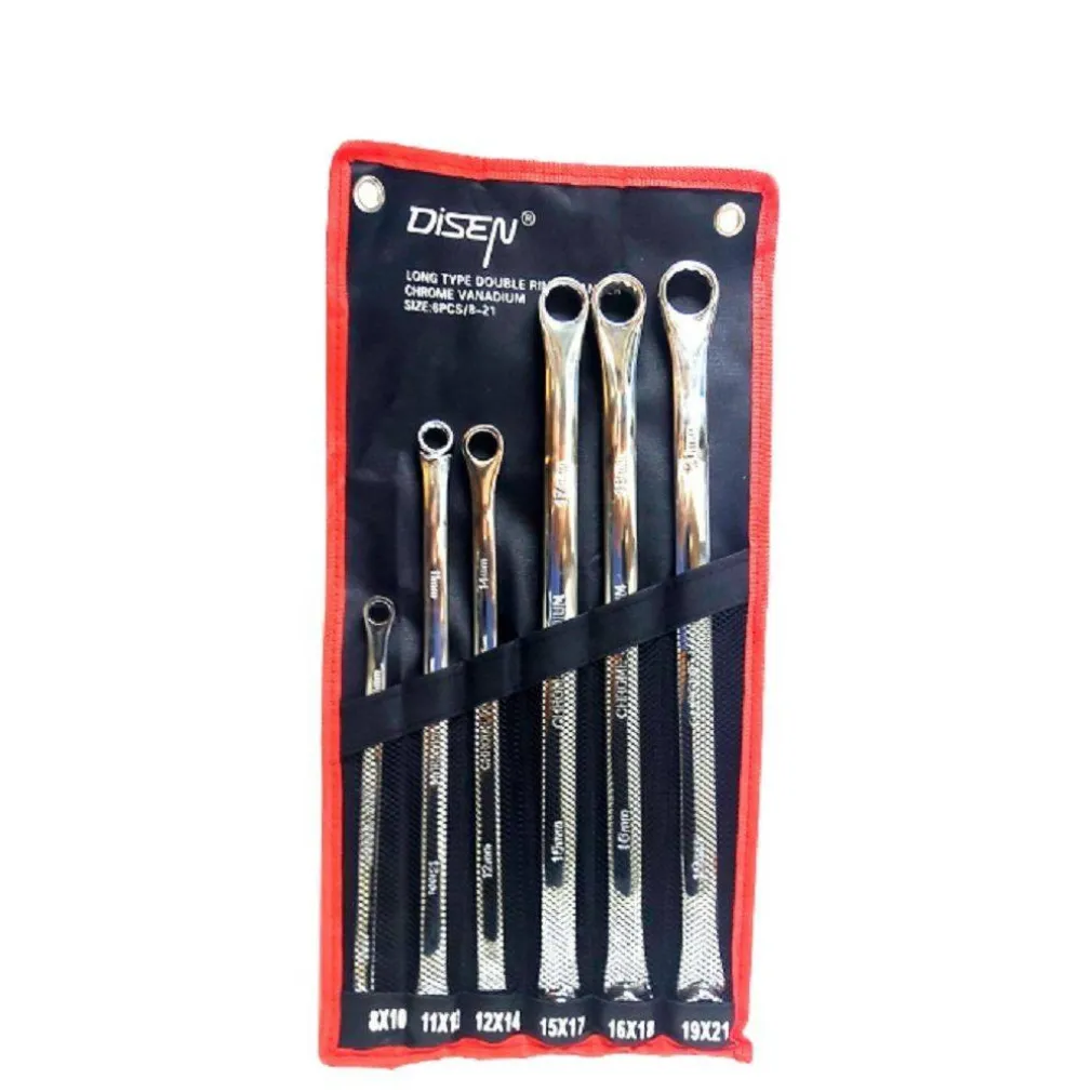 SET 6 PZ CHIAVI INGLESI EXTRA LUNGO DOUBLE CHIAVI POLIGONALI DA 8MM-21MM METRICO