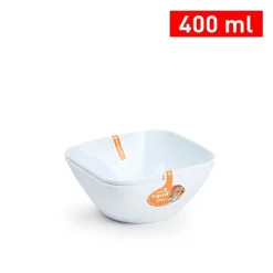 SET 2 PZ CIOTOLA CIOTOLINA PICCOLA QUADRATA OPALE BIANCA DA 400ML TAVOLA 1280501