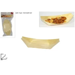 SET 4 PZ CIOTOLE PIROGHE BARCHETTE 17 CM BUFFET FINGER FOOD CIOTOLA STUZZICHINI