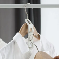 SET 2 PZ CONNETTORI APPENDIABITI SALVASPAZIO PER ARMADIO GRUCCE A 3 GANCI 87356