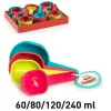 SET 4 PZ CUCCHIAIO PER MISURARE MISURINI PLASTICA COLORATA MISURE DIVERSE 11845