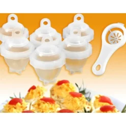 SET 6 PZ CUCINARE E BOLLIRE UOVO SODO ALLA COQUE ROMPE BOLLE CUCINA UOVA