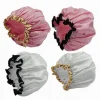 SET 2 PZ CUFFIA DOCCIA BAGNO ELASTICO BORDINO BRILLANTINI PROTEGGE CAPELLI 79483