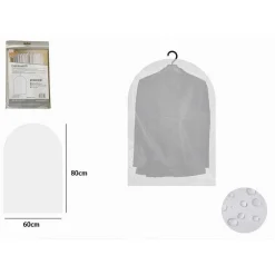 SET 3 PZ CUSTODIA SACCA COPRIABITI COPRI ABITO VESTITO GIACCA 60X80CM EVA 87409