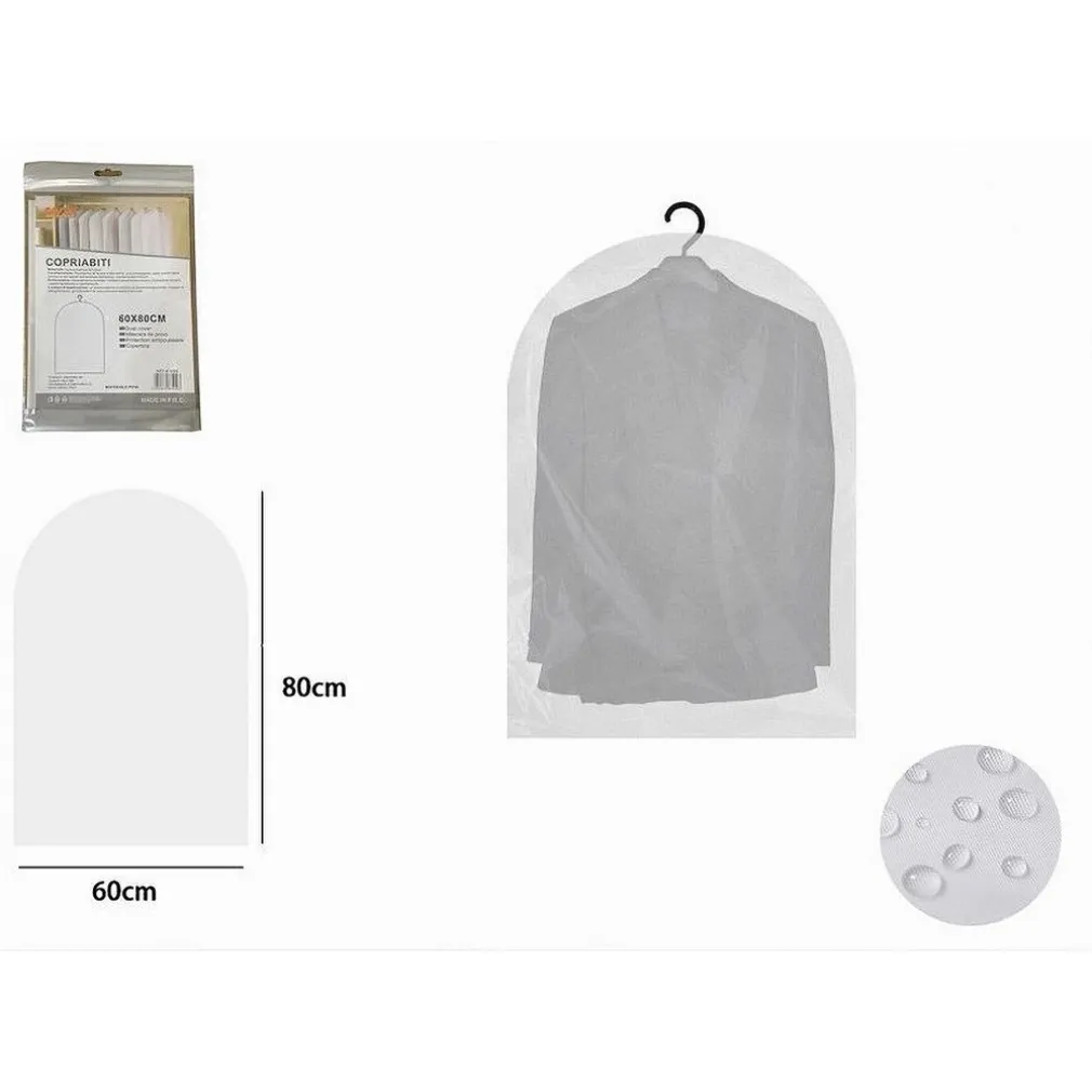 SET 3 PZ CUSTODIA SACCA COPRIABITI COPRI ABITO VESTITO GIACCA 60X80CM EVA 87409