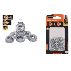 SET 53 PZ DADO ESAGONALE FLANGIATO DADI DI SERRAGGIO M4 BULLONI VITE 4MM 94921