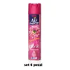 SET 6 PZ DEODORANTE PER AMBIENTE SPRAY PROFUMO CASA FRESCO 300ML FLOREALE