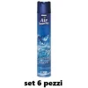 SET 6 PZ DEODORANTE PER AMBIENTE SPRAY PROFUMO CASA FRESCO 300 ML OCEANO