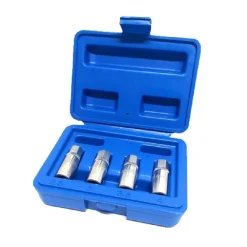 SET 4 PZ ESTRATTORI PER PRIGIONIERI A RULLO RIMOZIONE VITE SPEZZATE ATTACCO 1/4"