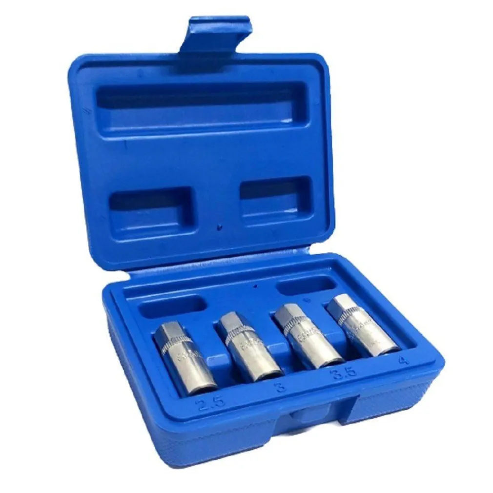 SET 4 PZ ESTRATTORI PER PRIGIONIERI A RULLO RIMOZIONE VITE SPEZZATE ATTACCO 1/4"
