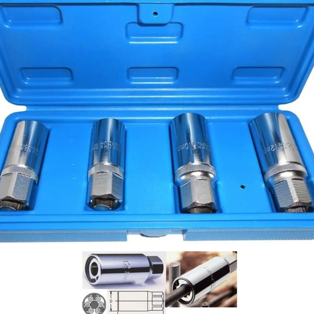 SET 4 PZ ESTRATTORI PRIGIONIERI A RULLO VITE ESTRATTORE 1/2" 6 8 10 12mm