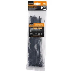 SET 60 PZ FASCETTE CAVI CAVO NERO STRINGENTI IN PLASTICA NYLON 2.5X100 MM 92379