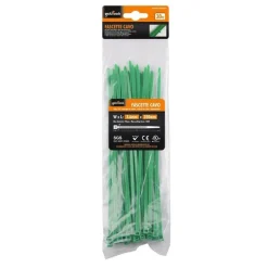 SET 30 PZ FASCETTE CAVI CAVO VERDE STRINGENTI IN PLASTICA NYLON 3.6X350 MM 92398
