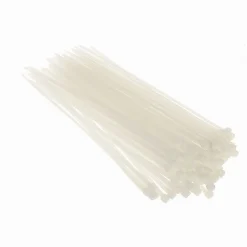 SET 100 PZ FASCETTE SERRACAVO AUTOBLOCCANTI IN NYLON BIANCO 4.8X200 MM 48-200-B