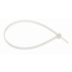 SET 100 PZ FASCETTE SERRACAVO AUTOBLOCCANTI IN NYLON BIANCO 4.8X200 MM 48-200-B