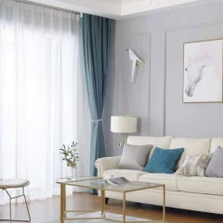 SET 2 PZ FERMATENDE MAGNETICI PER TENDA MODERNO FIBBIA INTRECCIATA COLORE GRIGIO