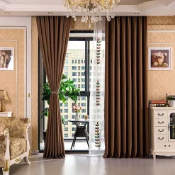 SET 2 PZ. FERMATENDE MAGNETICI PER TENDA MODERNO FIBBIA INTRECCIATA COLOR CAFFÈ